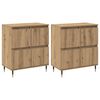 vidaXL Oppbevaringsskap 2 pcs Artisan Eik 60 x 35 x 70 cm
