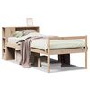 vidaXL Seng med bokhylle uten madrass 90x200 cm heltre furu