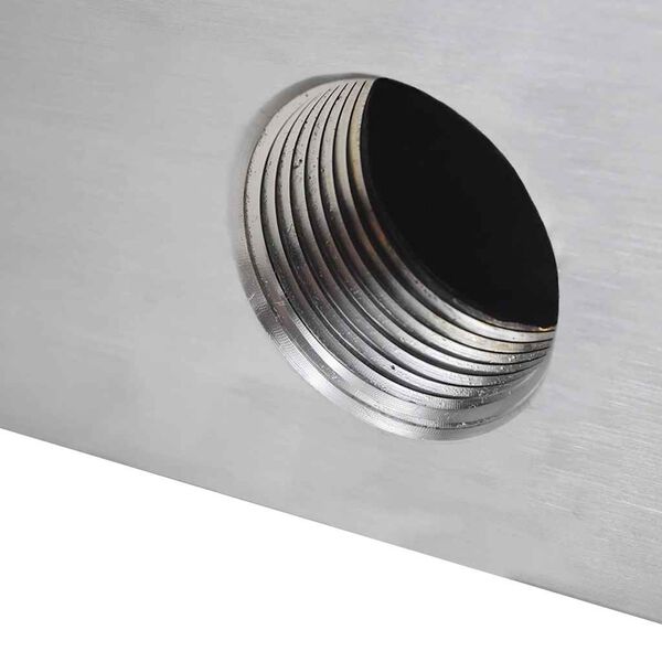 Rektangul&aelig;r foss i rustfritt st&aring;l 45 cm