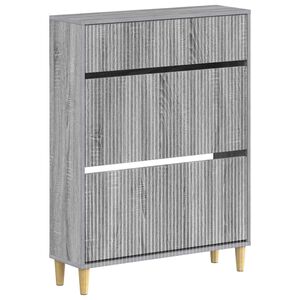 vidaXL Sko Skap ARNHEM 78 x 24 x 103 cm Konstruert tre Gr&aring; Sonoma