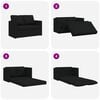 vidaXL Sammenleggbar Sofa seng Svart 112 x 60 x 55 cm stoff