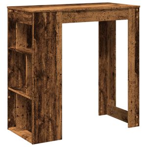vidaXL Barbord med stativer gammelt tre 102x50x103,5 cm konstruert tre