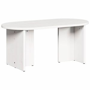 vidaXL Kaffebord Hvit 80 x 39,5 x 35 cm Massivt furutre