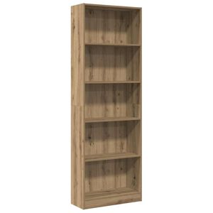 vidaXL Bokhylle kunstig eik 60x24x176 cm konstruert tre