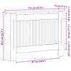 vidaXL Radiator Deksel Svart Eik 112 x 19 x 81,5 cm Konstruert tre