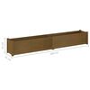 vidaXL Plantekasser 2 stk honningbrun 200x31x31 cm heltre furu