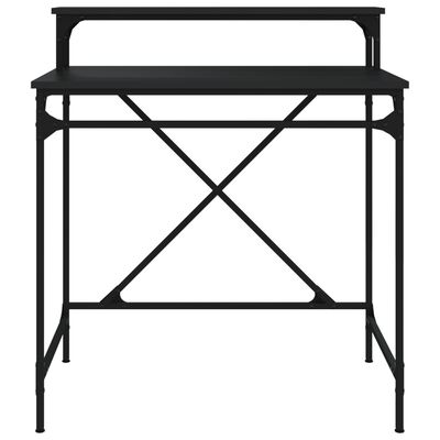 vidaXL Skrivebord svart 80x50x90 cm konstruert tre og jern