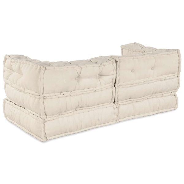 vidaXL Modulsofa 2 pcs Krem 140 x 70 x 56 cm stoff