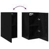 vidaXL TV-benksett 7 pcs Svart Eik 30,5 x 30 x 60 cm Konstruert tre