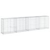 vidaXL Gabionkurv med deksel 400x50x100 cm galvanisert jern