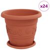vidaXL Plantepotter 24 pcs Klinker R&oslash;d &Oslash; 26 x 21.5 cm Plast