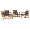 vidaXL Hagesofa Set Naturlig Heltre teak