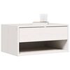vidaXL Nattbord med skuff 2 pcs Hvit 50 x 32,5 x 24 cm Heltre furu