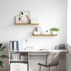 vidaXL Vegghylle 2 pcs Beige 90 x 23,5 x 4 cm Konstruert tre