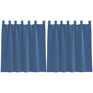 vidaXL Voilegardiner med hemper 2 stk svart 140x140 cm