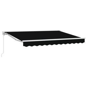 vidaXL Manuell utskiftbar markise Svart 3 x 2,5 m