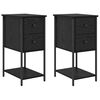 vidaXL Nattbordskap 2 stk. Svart eik 32 x 42 x 70 cm Konstruert tre
