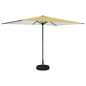 vidaXL Hageparasol 200 x 300 cm Polyester Rektangul&aelig;r Gul og hvit