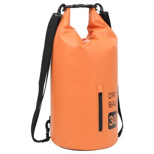 vidaXL T&oslash;rrsekk med glidel&aring;s oransje 30 L PVC