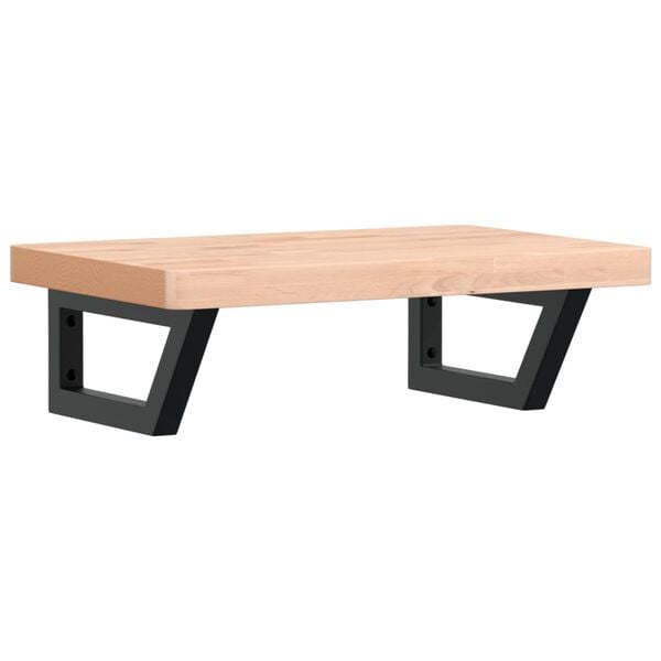 vidaXL Servanthylle veggmontert st&aring;l og heltre b&oslash;ketre