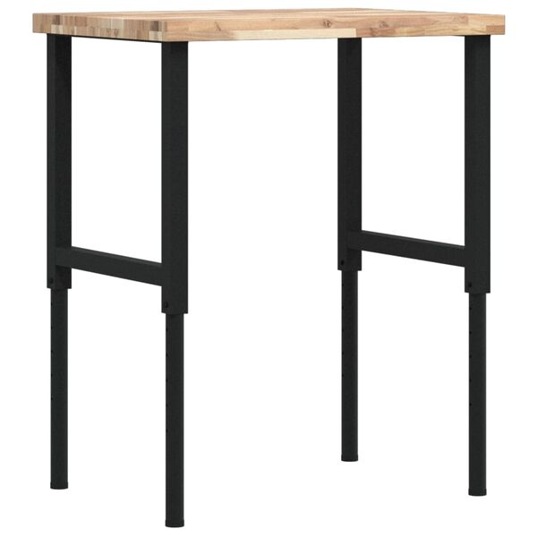vidaXL Arbeidsbenk 80x60x(73-99,5) cm heltre akasie rektangul&aelig;r