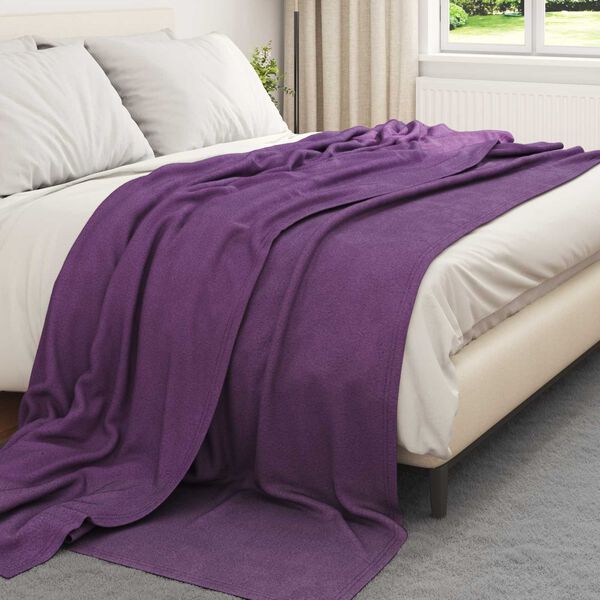 vidaXL Kastepledd 6 pcs Lilla 270 x 240 cm Fleece