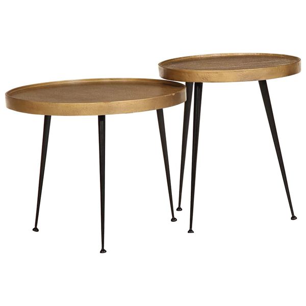 vidaXL sofabord 2 stk gylden konstruert tre