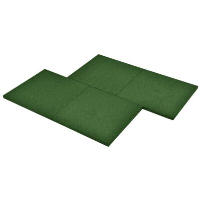 vidaXL Fallunderlag 24 stk gummi 50x50x3 cm grønn