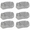 vidaXL Kastepledd 6 stk. Gr&aring; 150 x 200 cm 4.68 kg Fleece