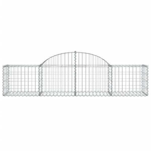 vidaXL Gabionkurver buede 6 stk 200x50x40/60 cm galvanisert jern