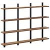 vidaXL Vegghylle Gammelt tre 102 x 13,5 x 80 cm Konstruert tre