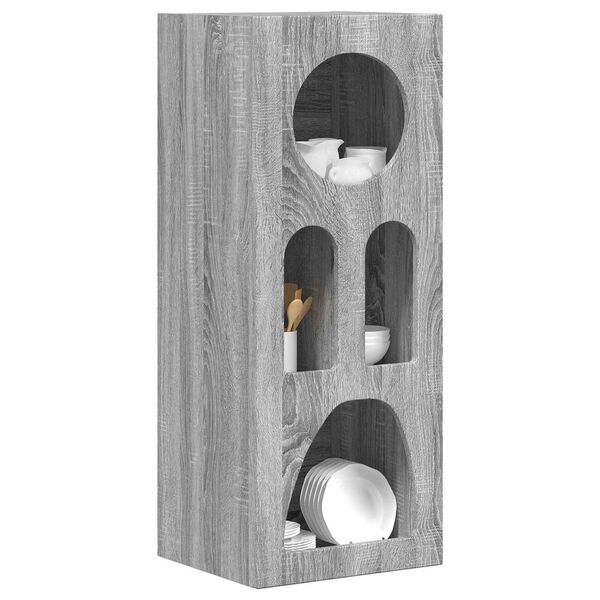 vidaXL Serviesskap Gr&aring; Sonoma 40 x 35 x 100.5 cm Konstruert tre