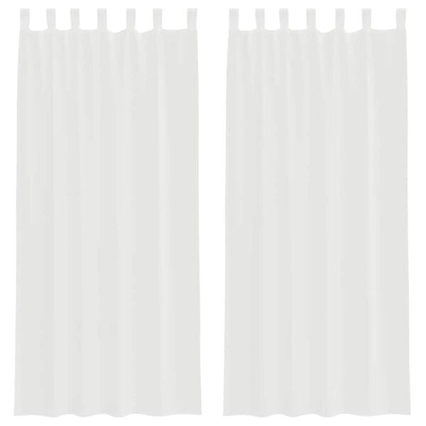 vidaXL Voilegardiner med hemper 2 stk hvit 140x225 cm