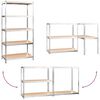 vidaXL Oppbevaringshylle 5 lag s&oslash;lv st&aring;l og konstruert tre