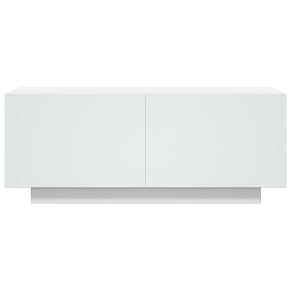 vidaXL TV-benk hvit 100x35x40 cm konstruert tre