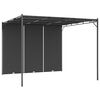 vidaXL Hagepaviljong med sidegardin 3x3x2,25 m antrasitt