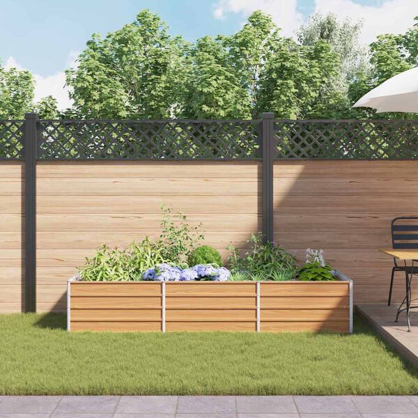 vidaXL H&oslash;ybed 240x80x45 cm galvanisert st&aring;l s&oslash;lv