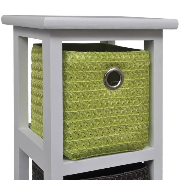 vidaXL Oppbevaringshylle med flerfargede kurver keisertre