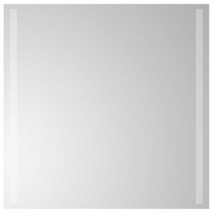 vidaXL LED Badevindu med speil Gjennomsiktig 60 x 60 cm herdet glass
