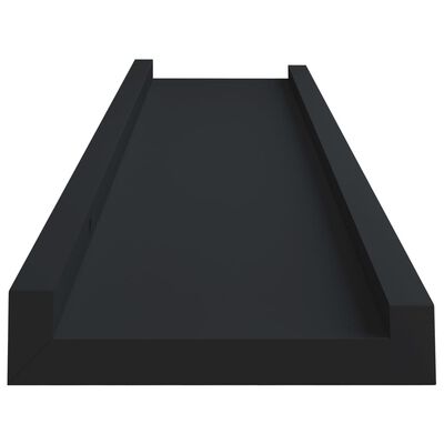 vidaXL Flytende vegghyller 2 stk svart 40x9x3 cm MDF