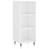 vidaXL Skjenk h&oslash;yglans hvit 34,5x32,5x90 cm konstruert tre