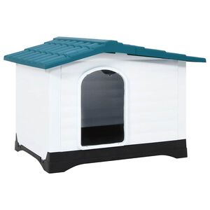vidaXL Hundehus bl&aring; 90,5x68x66 cm polypropylen