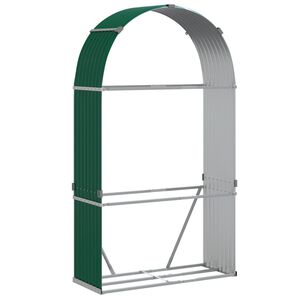 vidaXL Vedholder gr&oslash;nn 120x45x210 cm galvanisert st&aring;l