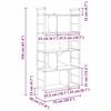 vidaXL Bokhylle Svart Eik 75 x 30 x 156 cm Konstruert tre