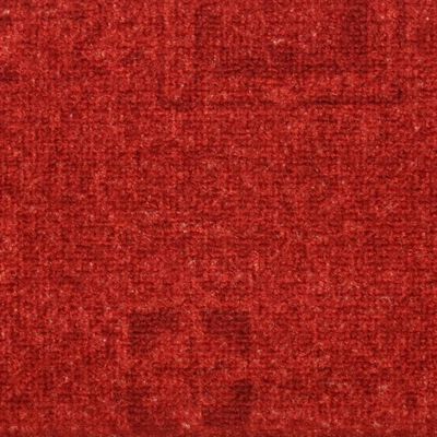 vidaXL Selvklebende trappematter 15 stk rød 65x21x4 cm
