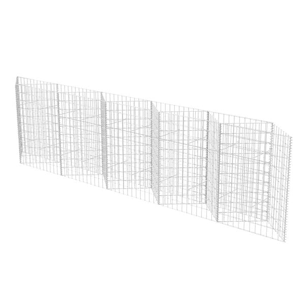 vidaXL Gabionkurv galvanisert st&aring;l 300x30x100 cm