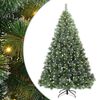 vidaXL Kunstig juletre med 300 LED med stativ gr&oslash;nn 210 cm PE og PVC