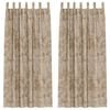 vidaXL Fløyel Gardiner 2 pcs champagne 260 x 140 cm Fløyel