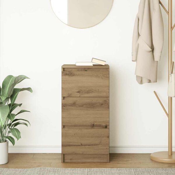 vidaXL Skjenk artisan eik 37,5x35x76 cm konstruert tre