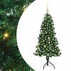 vidaXL Hj&oslash;rne Kunstig Jul Tre med 150 LED gr&oslash;nn 150 cm PVC og metall